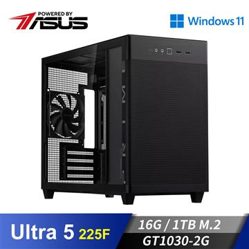 華碩平台[鋼彈勇士]U5獨顯Win11電腦 (Ultra 5 225F/16G/GT 1030/1TB_M2)