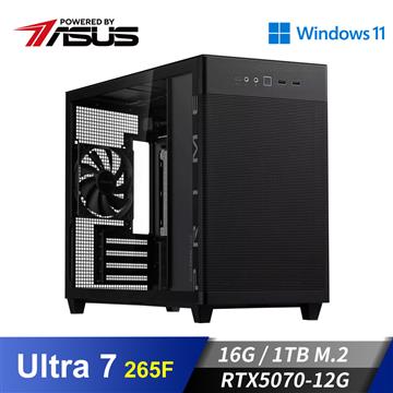 華碩平台[振金騎士]U7獨顯Win11電腦 (Ultra 7 265F/16G/RTX 5070/1TB_M2)