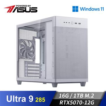 華碩平台[寒金騎士]U9獨顯Win11電腦 (Ultra 9 285/16G/RTX 5070/1TB_M2)