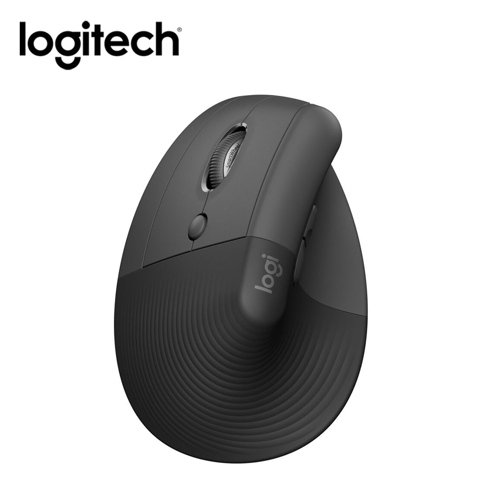 羅技Logitech LIFT左手版人體工學垂直滑鼠-石墨灰