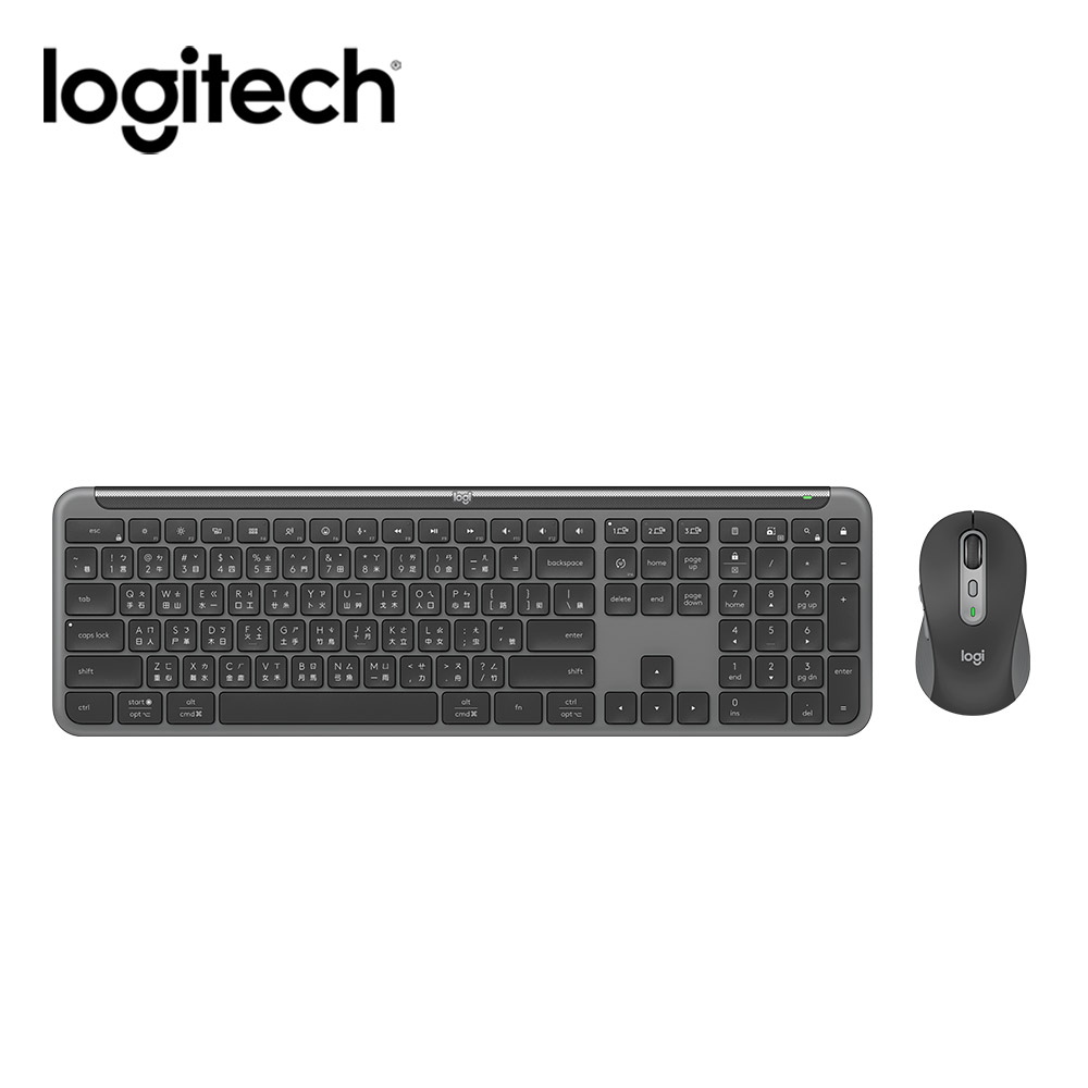 羅技Logitech MK950無線鍵鼠組-石墨黑