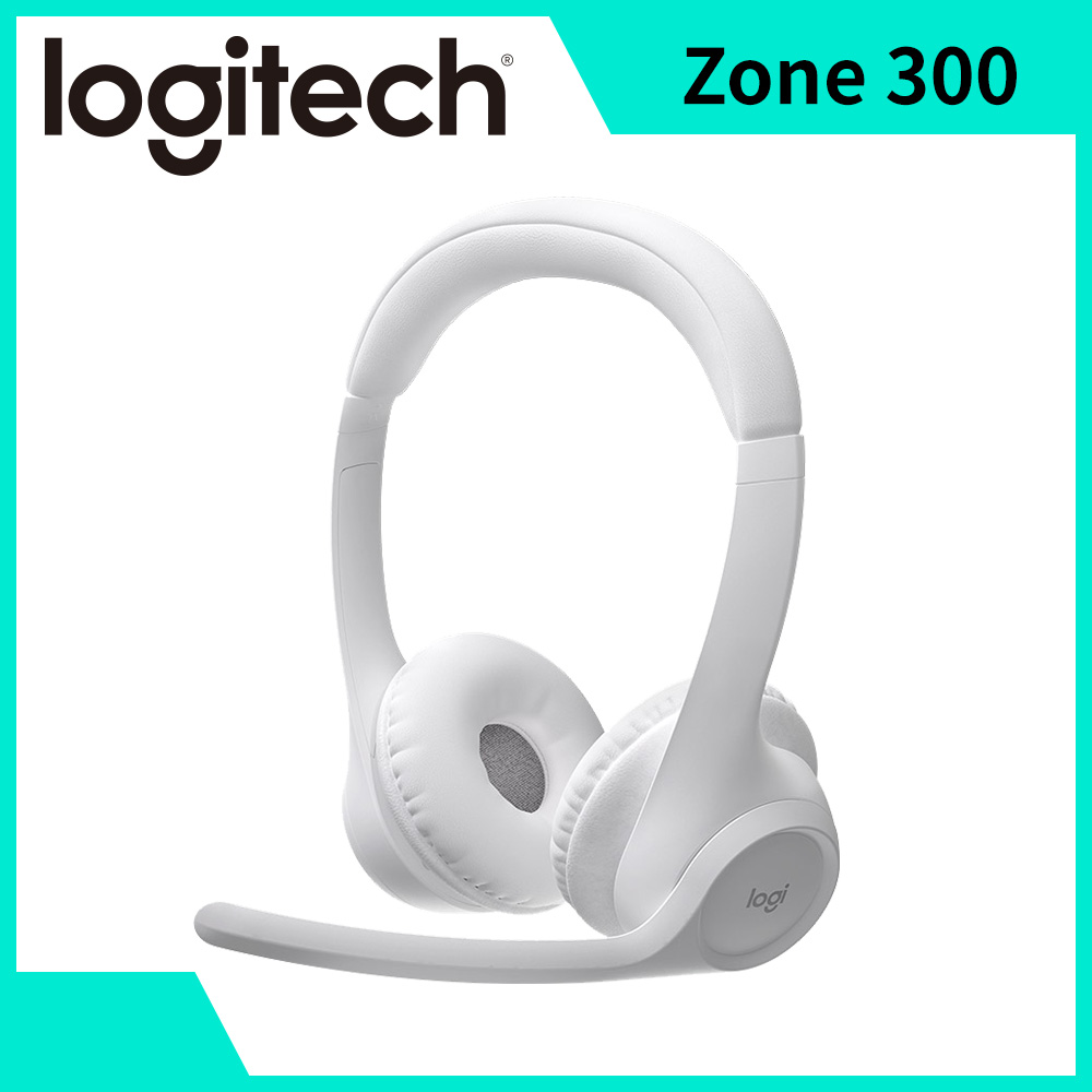 羅技Logitech Zone 300無線藍牙耳麥-珍珠白
