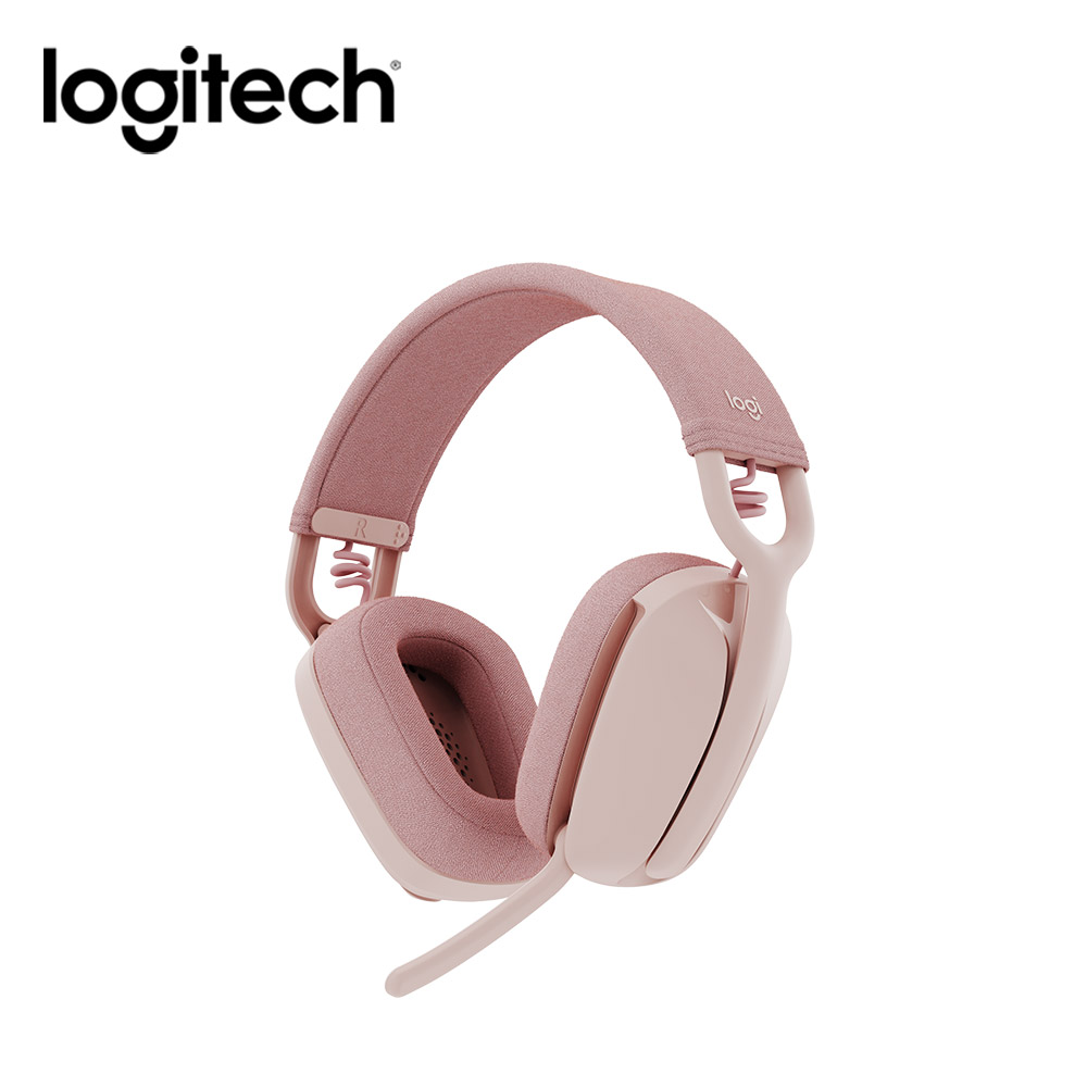 羅技Logitech Zone Vibe 100無線藍牙耳麥-玫瑰粉