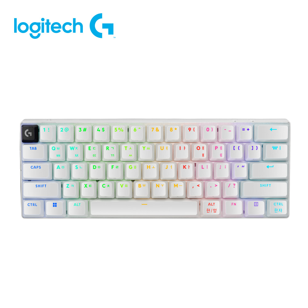 羅技Logitech PRO X觸感軸職業機械式60%鍵盤-白