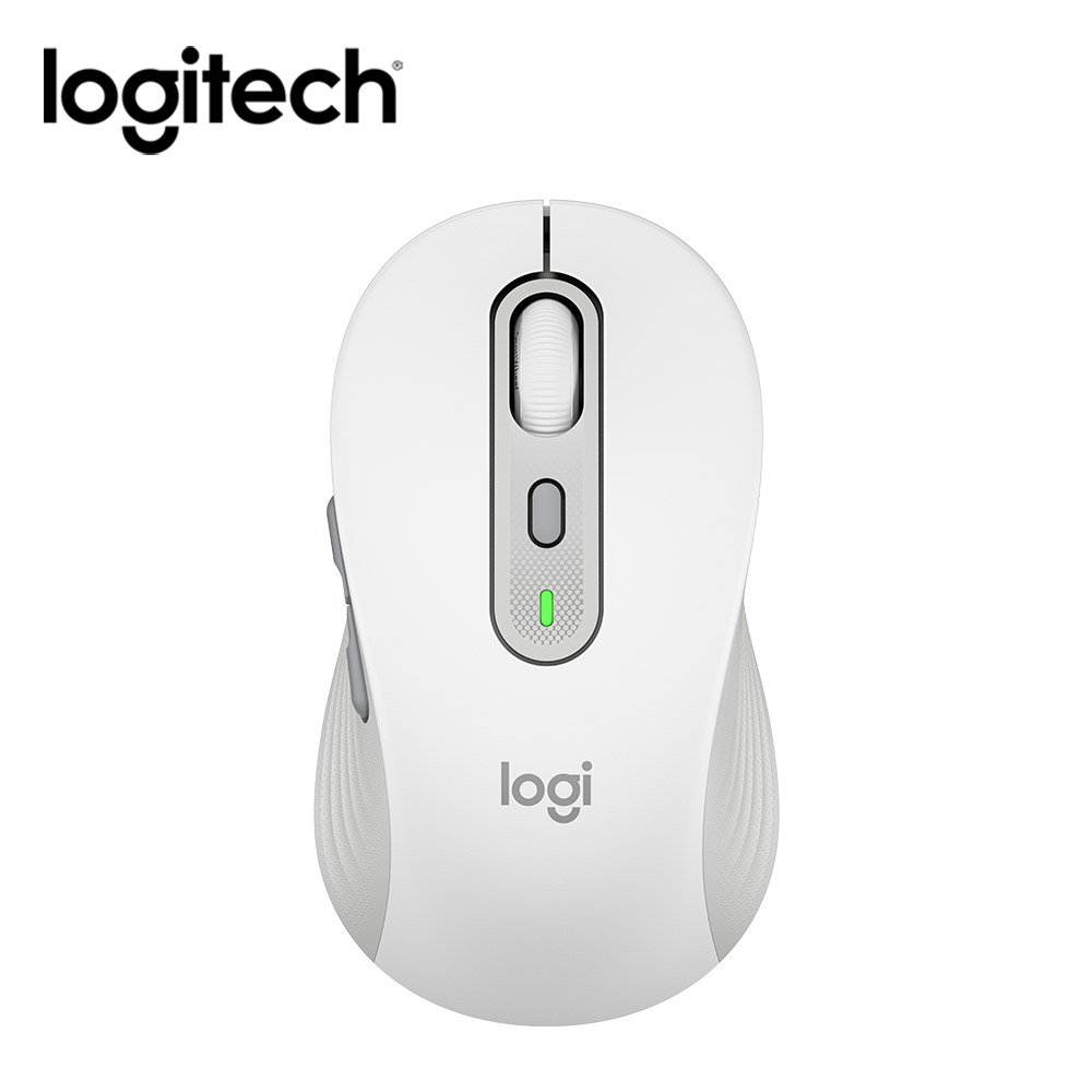 羅技Logitech M750多工靜音無線滑鼠(大手版)-珍珠白