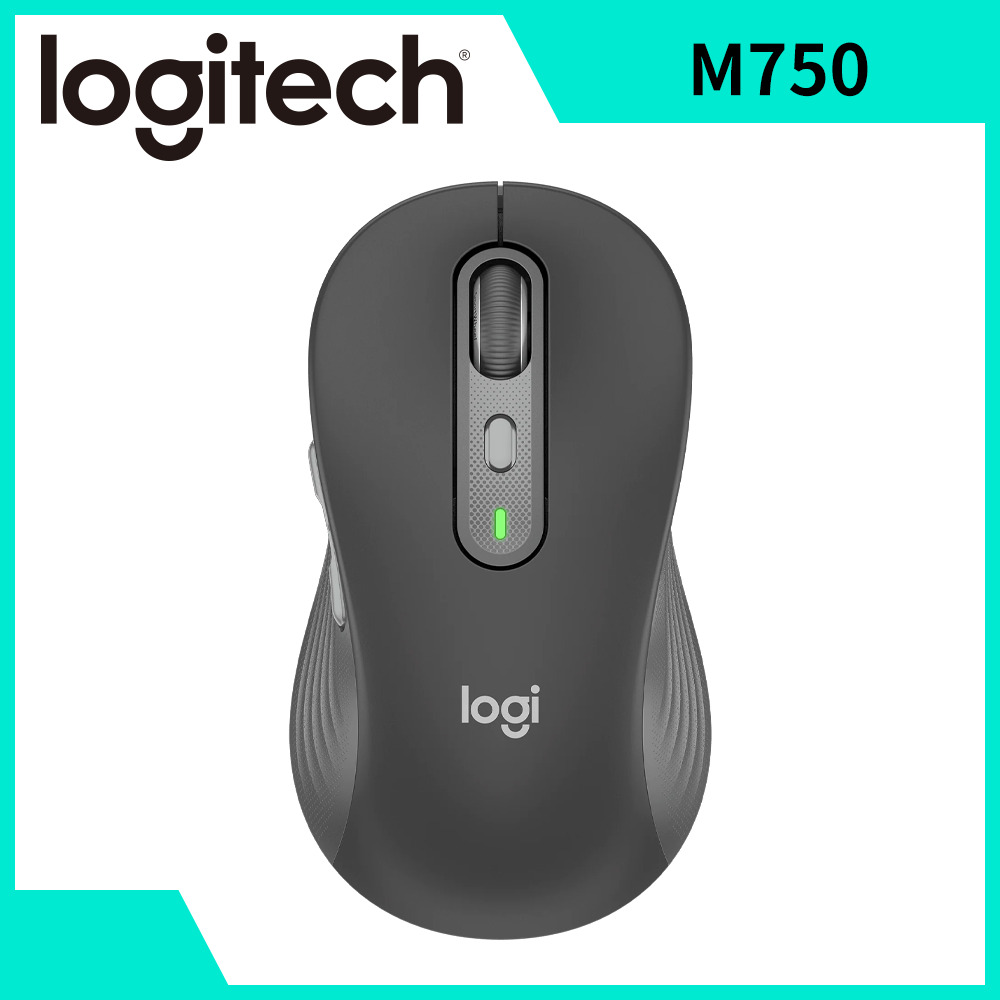 羅技Logitech M750多工靜音無線滑鼠-石墨灰