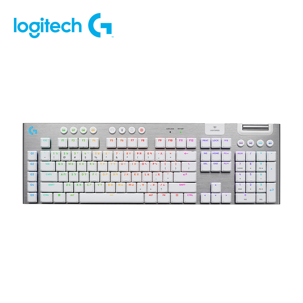羅技Logitech G915 X觸感軸無線RGB機械式鍵盤-白