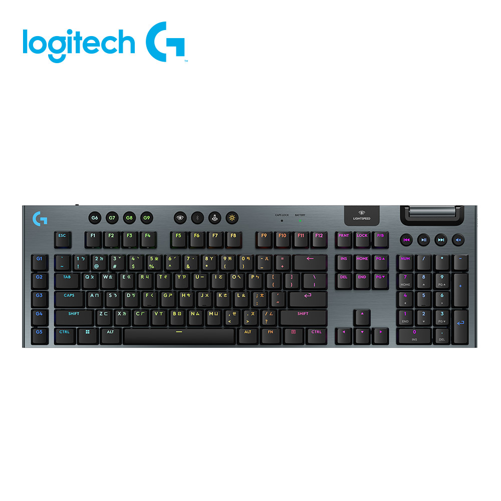 羅技Logitech G915 X線性軸無線RGB機械式鍵盤-黑