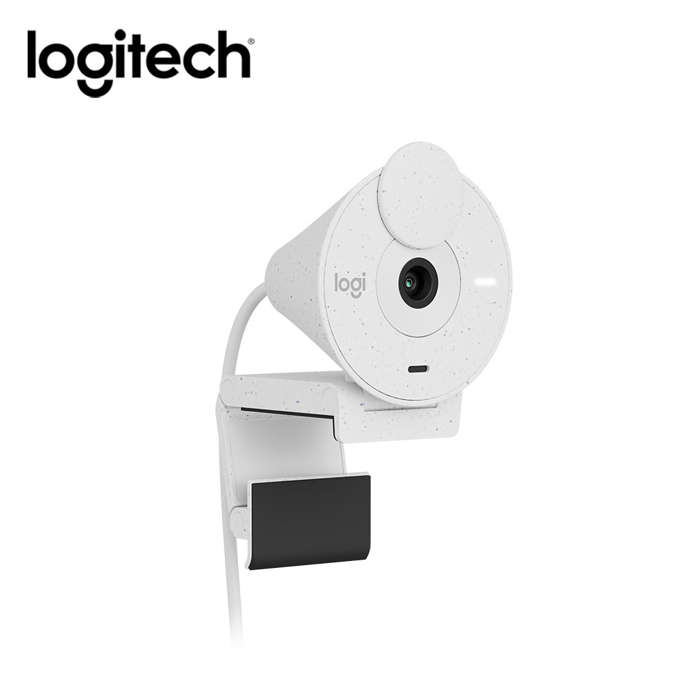羅技 Logitech BRIO 300 網路攝影機-珍珠白