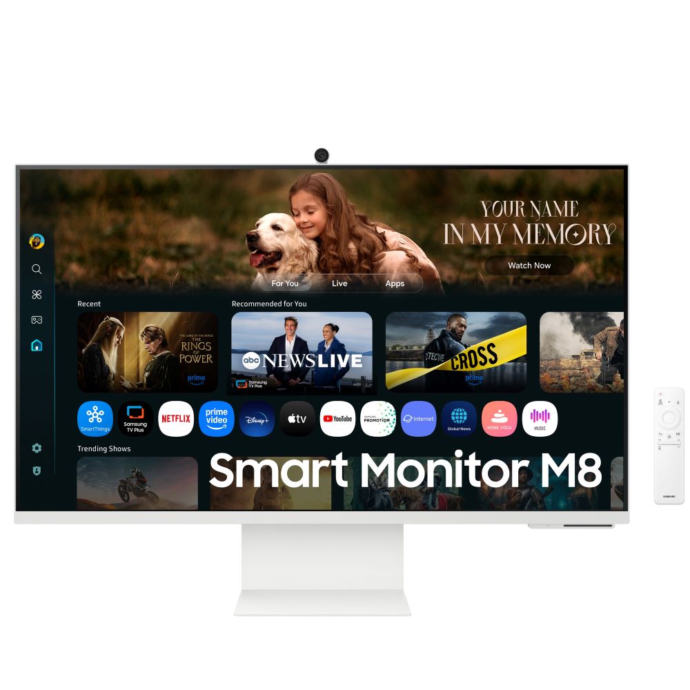SAMSUNG 32型 AI 4K M8智慧聯網螢幕 (磁吸式鏡頭/5W喇叭*2/VA)