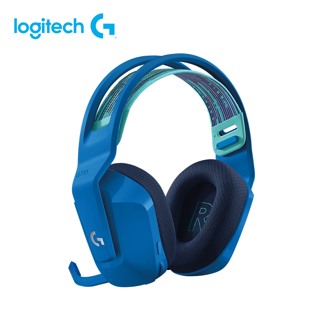 羅技 Logitech G733無線RGB炫光電競耳機麥克風-藍