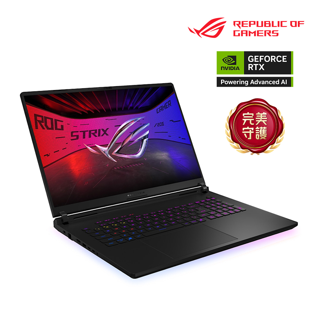 ASUS ROG Strix SCAR 筆電 黑(特仕升級) (Ultra9-275HX/32G+32G/1TB+1TB/GeForce RTX 5070 Ti)