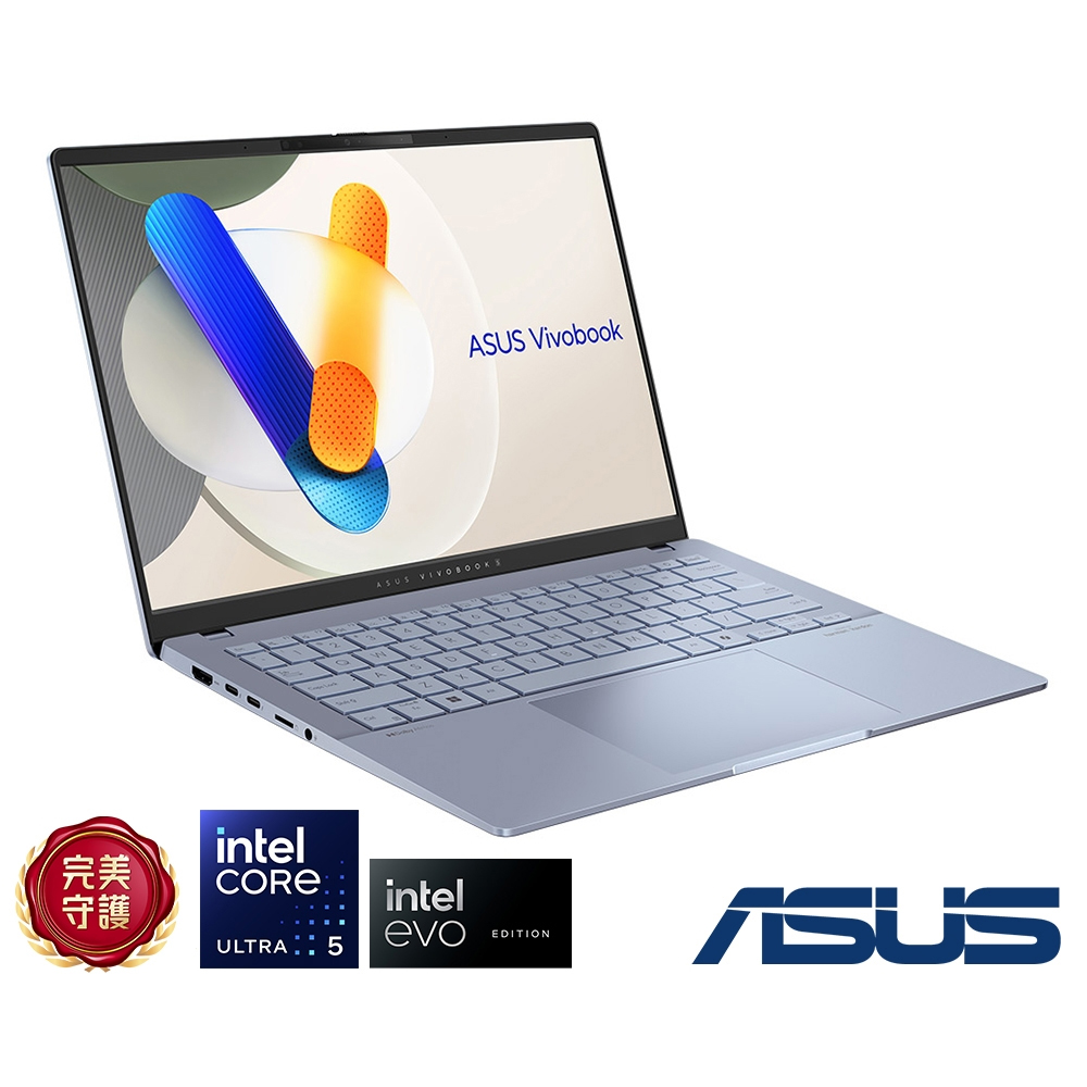 ASUS Vivobook S14 OLED 輕薄筆電 藍 (Ultra5 226V/16G/512G SSD/WIN11)
