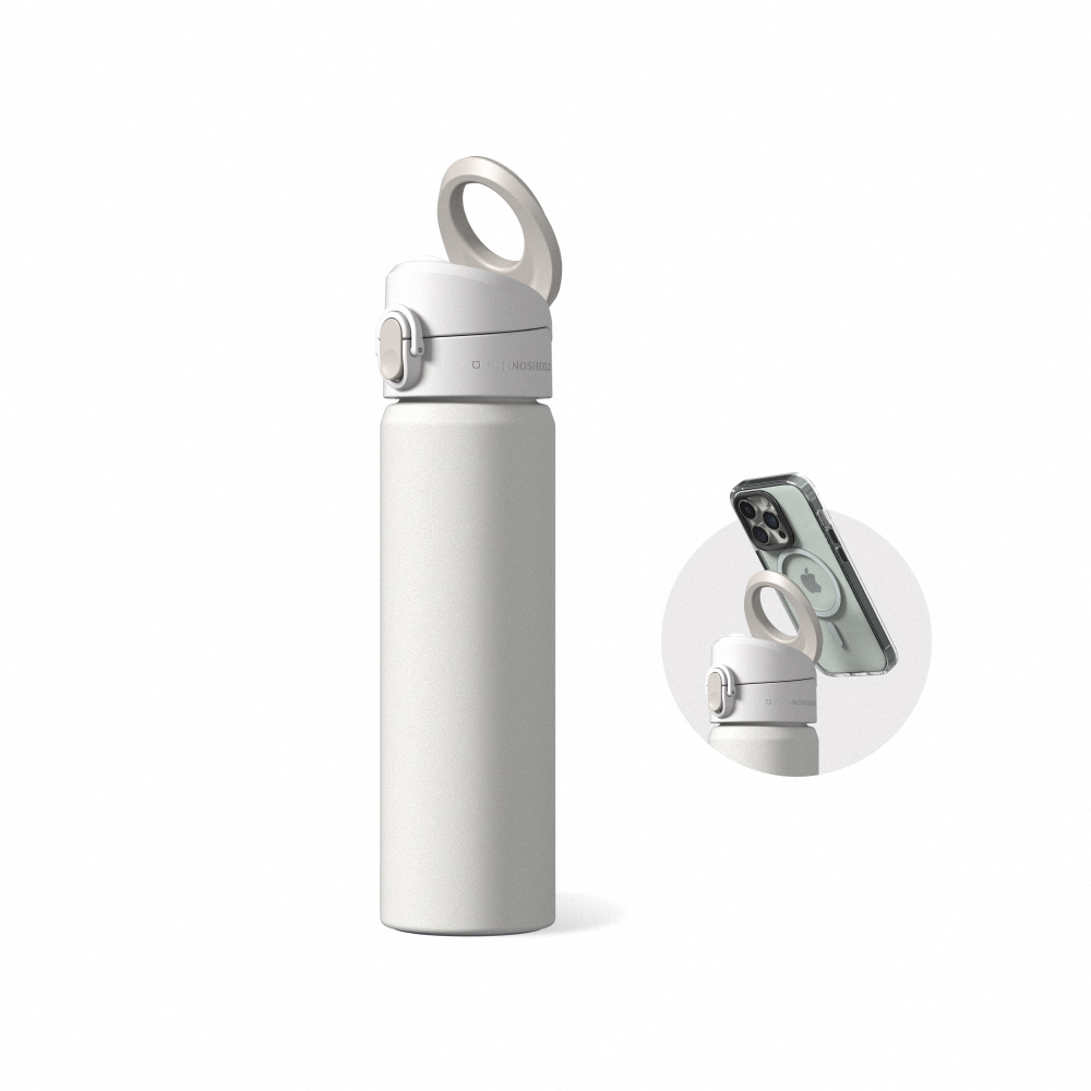 犀牛盾 AquaStand磁吸水壺700cc-經典白