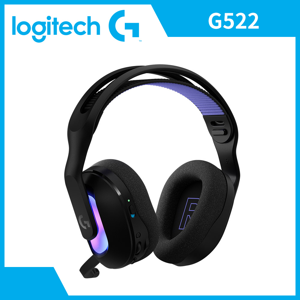 羅技 Logitech G522 LIGHTSPEED三模無線遊戲耳機-黑