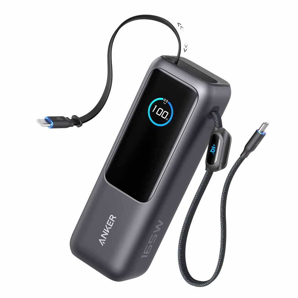 Anker A1695 165W自帶線行動電源25000mAh(A1695W11黑)