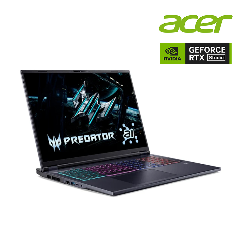 ACER Predator 電競筆電 黑(硬碟升級) (U9-275HX/16G+16G/1TB+1TB SSD/RTX5070Ti)