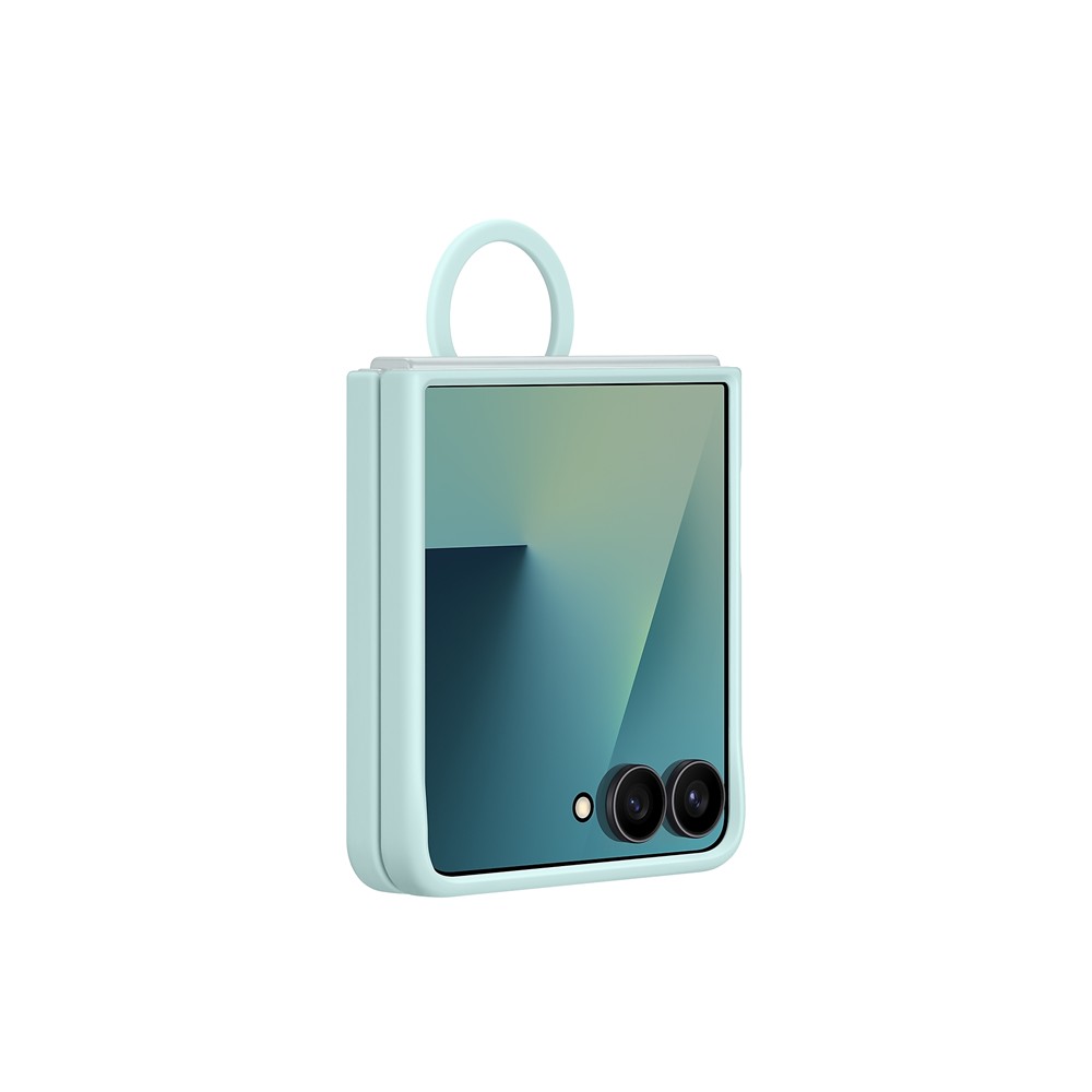 SAMSUNG Flip7 矽膠薄型保護殼(附指環扣)綠