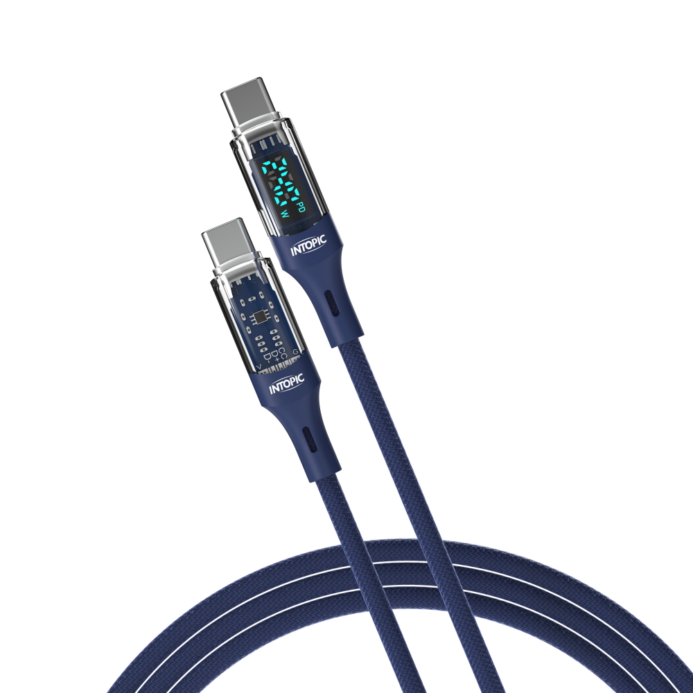 INTOPIC C to C 240W PD智能數顯充電線2M