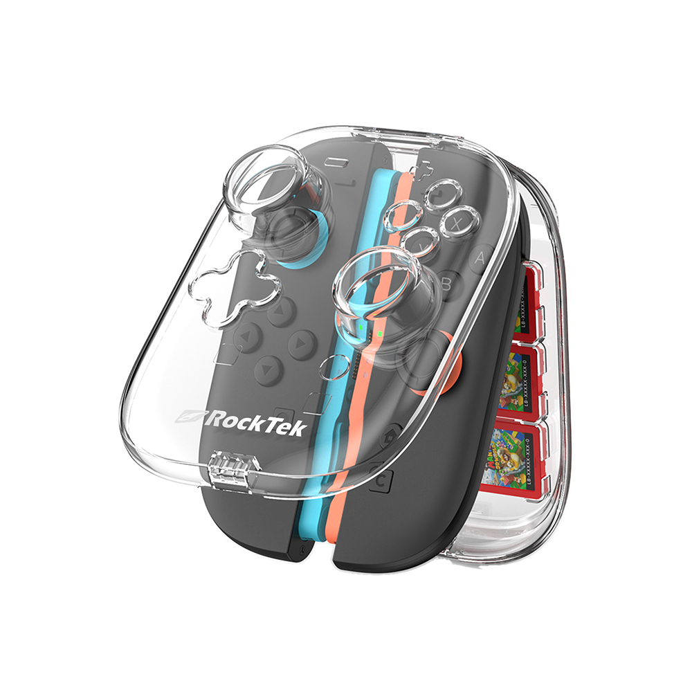 RockTek Switch 2 手把+遊戲片透明收納盒