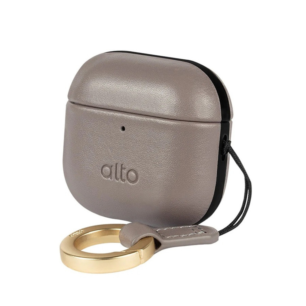 Alto AirPods 4 皮革保護套-礫石灰