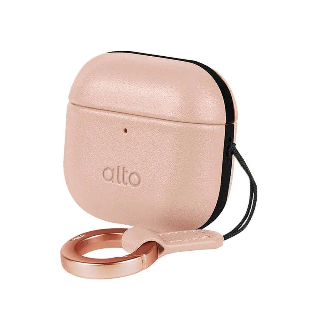 Alto AirPods 4 皮革保護套-迷霧粉