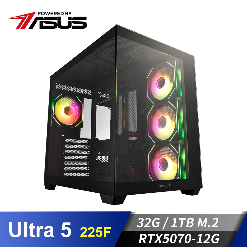 華碩平台[雷電尊主]U5獨顯電腦 (Ultra 5 225F/32G/RTX 5070/1TB_M2)