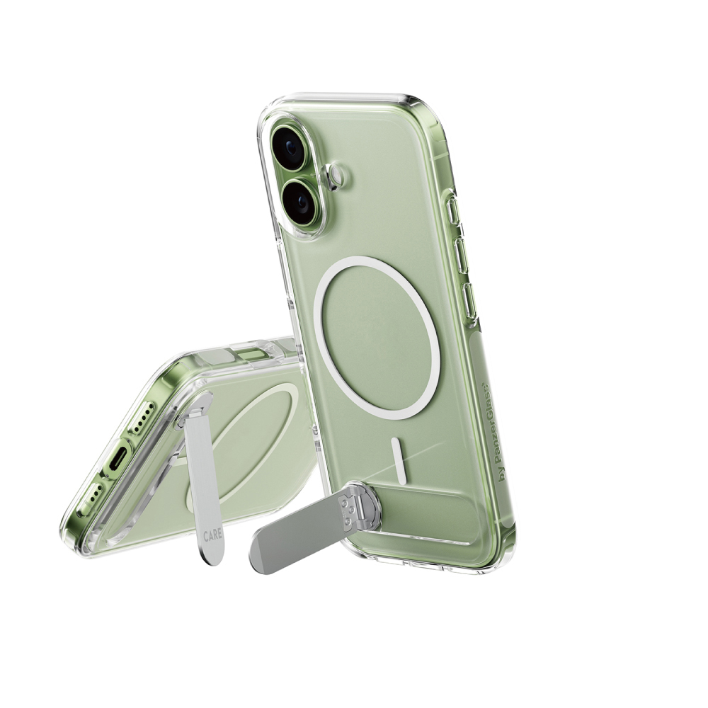 PG i17 kickstand支架磁吸殼-透白