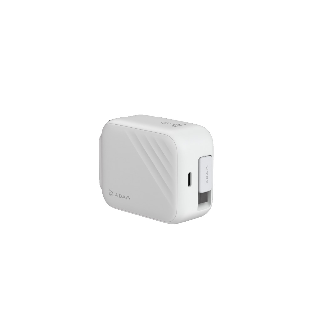 ADAM L65 65W GaN氮化鎵伸縮線充電器-白