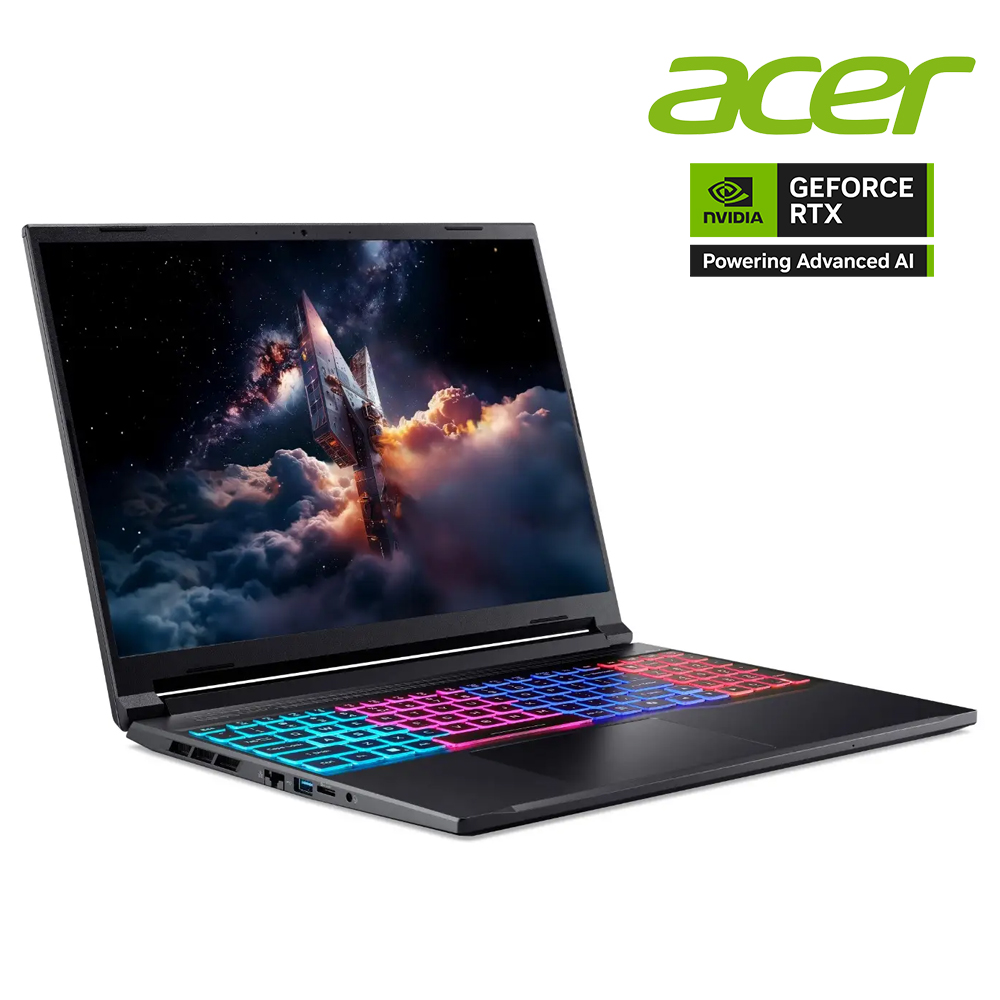 ACER Nitro V 16S 電競筆電 黑(記憶體升級) (R5-240/16G+16G/512G SSD/RTX5060/W11)