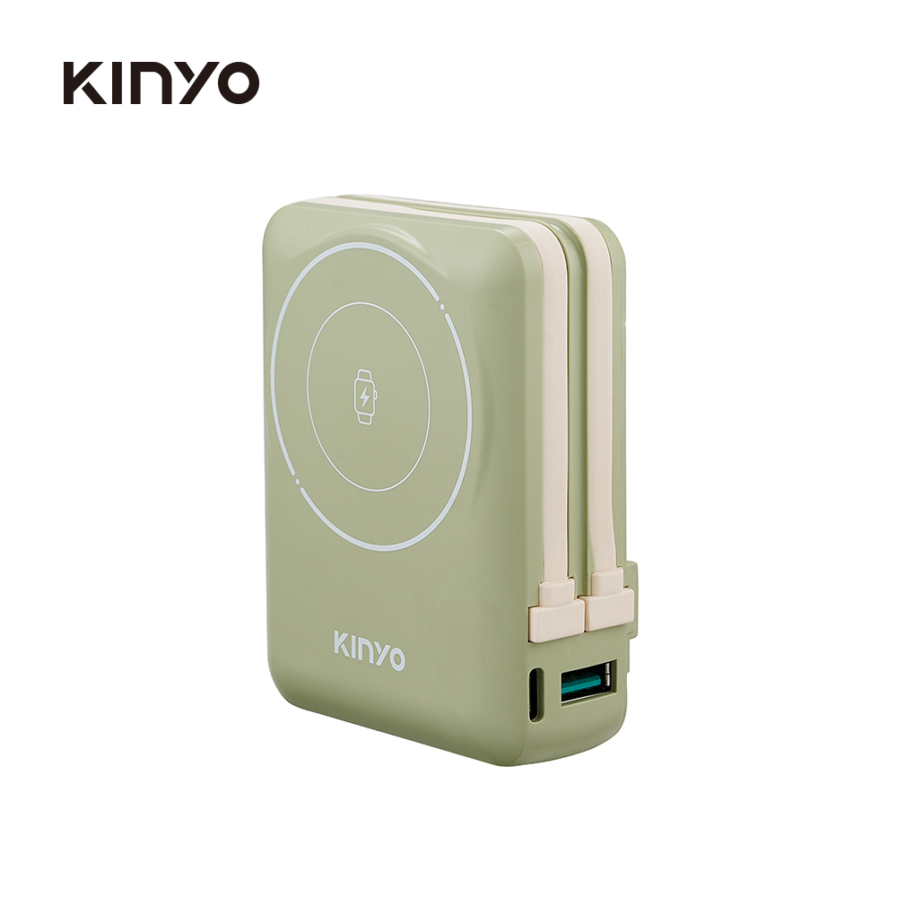 KINYO 9合1固態防爆行動電源10000mAh-綠