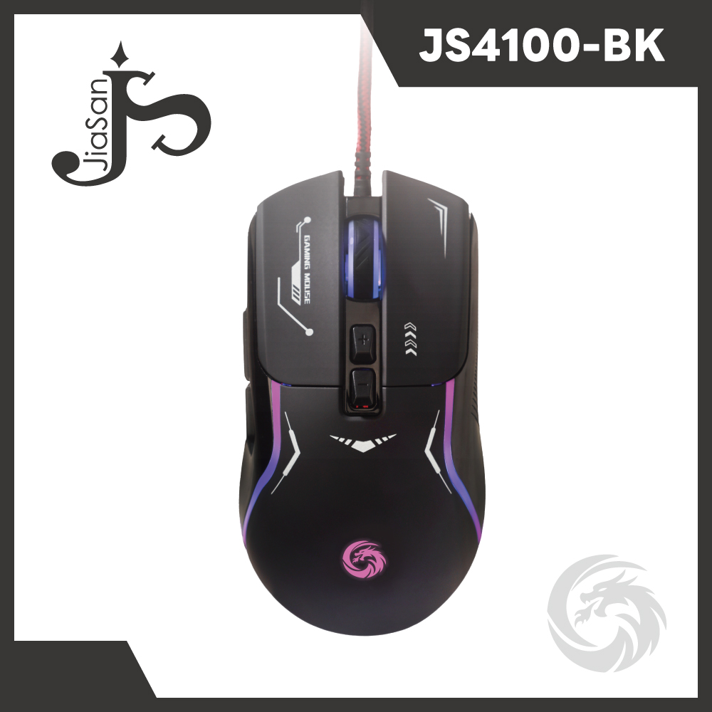 焰龍 CYBROG FANG 電競滑鼠 科技黑(JS4100-BK)