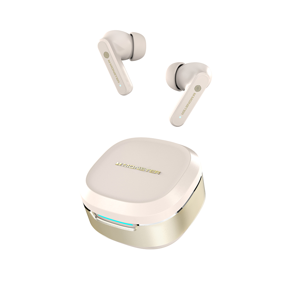 MONSTER 六麥降噪藍牙耳機-奶茶色