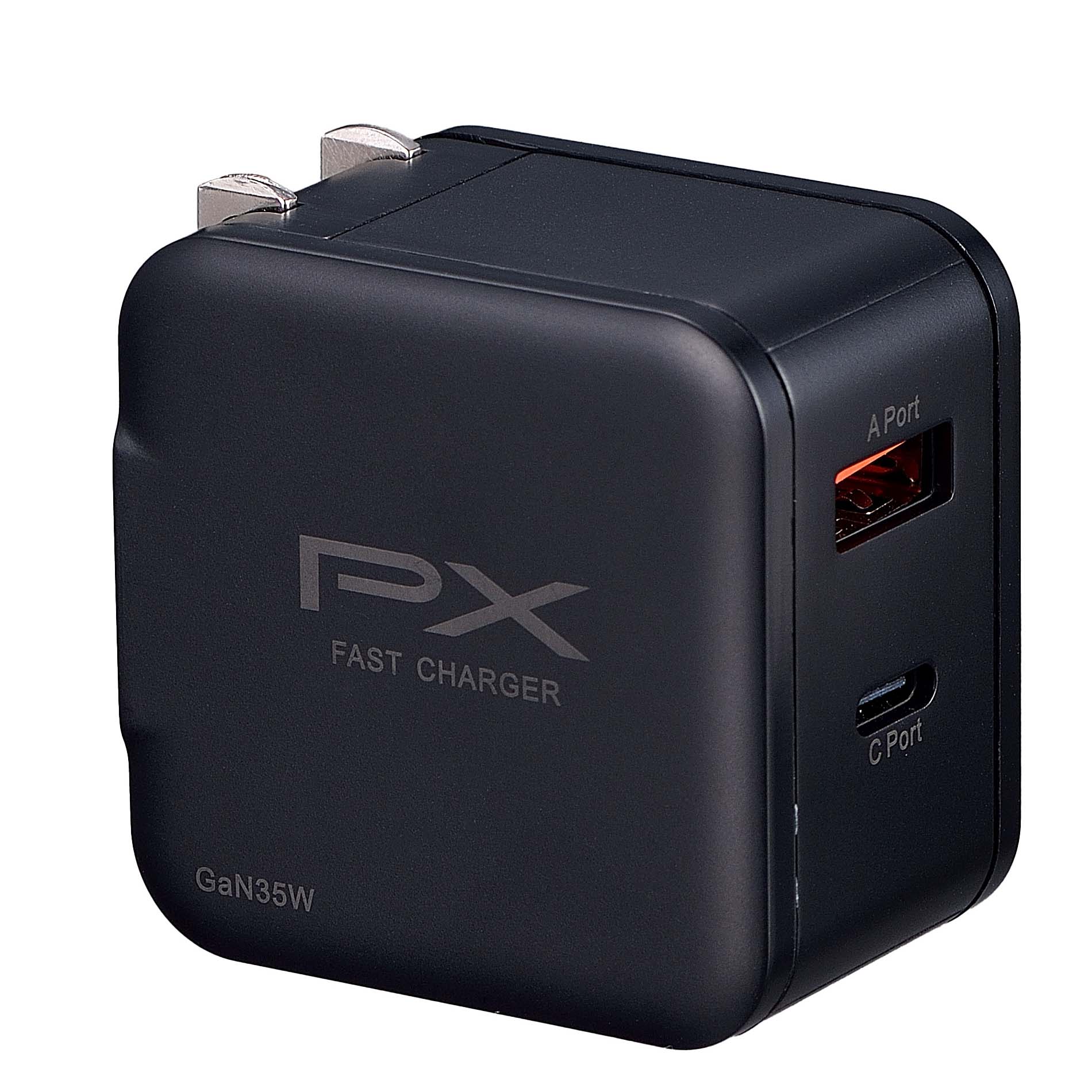 超值2入組 | 大通 氮化鎵 35W電源供應器-黑