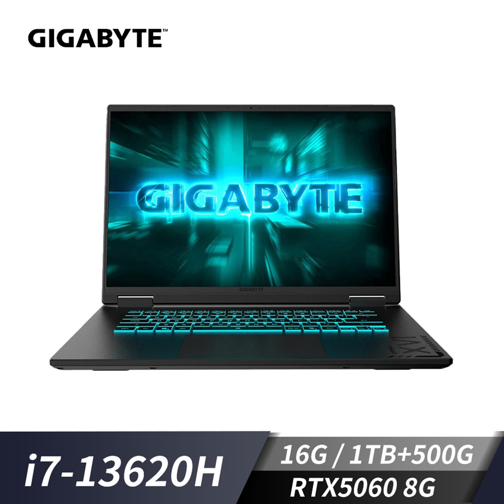 技嘉 GAMING A16 16吋 特仕筆電-黑 (i7-13620H/16G/1TB+500G SSD/RTX5060/W11)