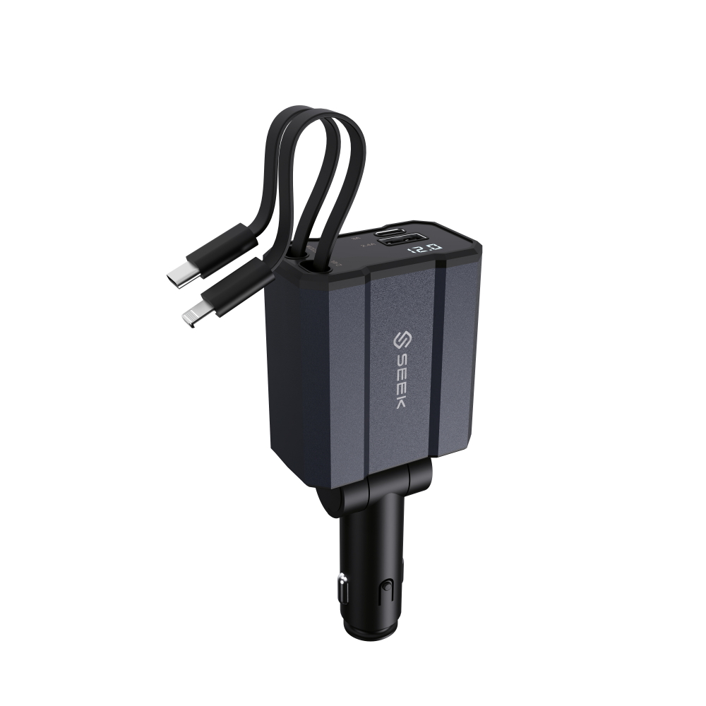 SEEK 47W CU-C472L雙伸縮線車用電源供應器