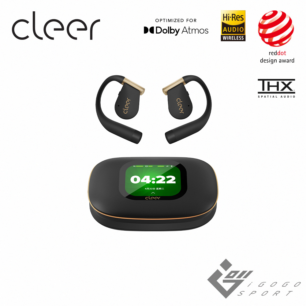 Cleer ARC 5開放式AI藍牙耳機運動版曜金黑