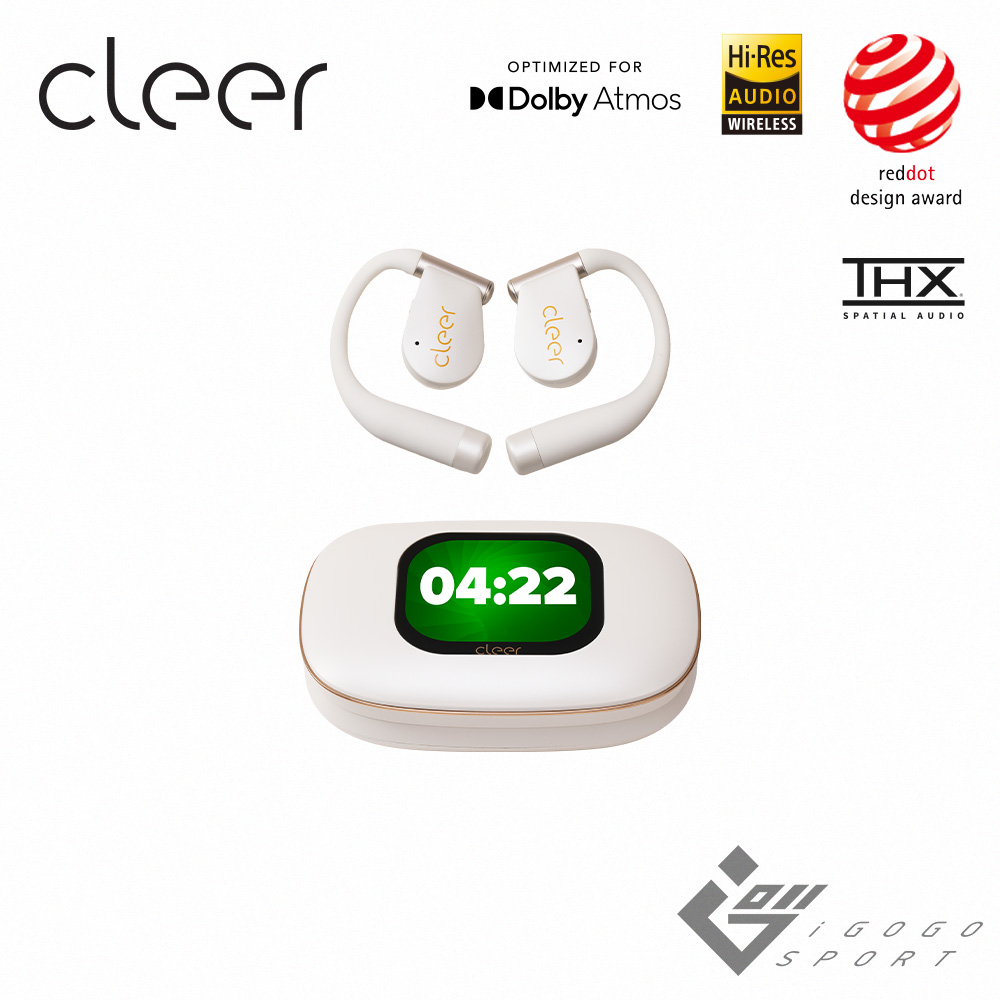 Cleer ARC 5開放式AI藍牙耳機運動版輕羽白