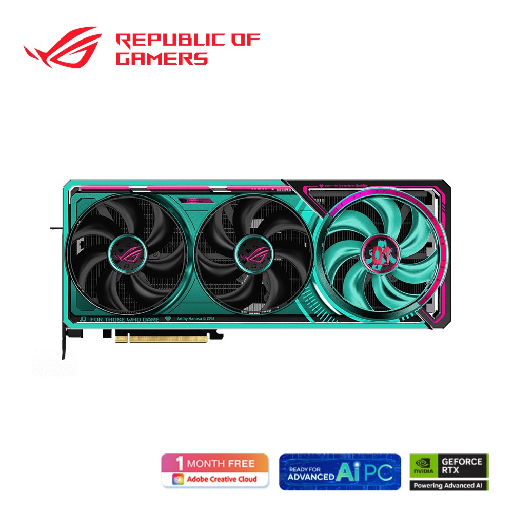 ASUS ROG X MIKU 初音聯名款RTX 5080 16G GDDR7 OC顯示卡(ASTRAL-RTX5080-O16G-W)