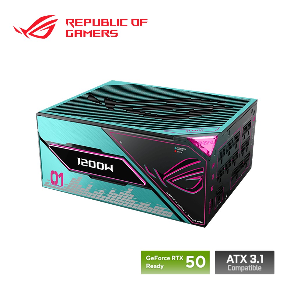 ASUS ROG THOR III-MIKU 1200W 白金牌 ATX3.1 初音電源供應器(初音聯名款)