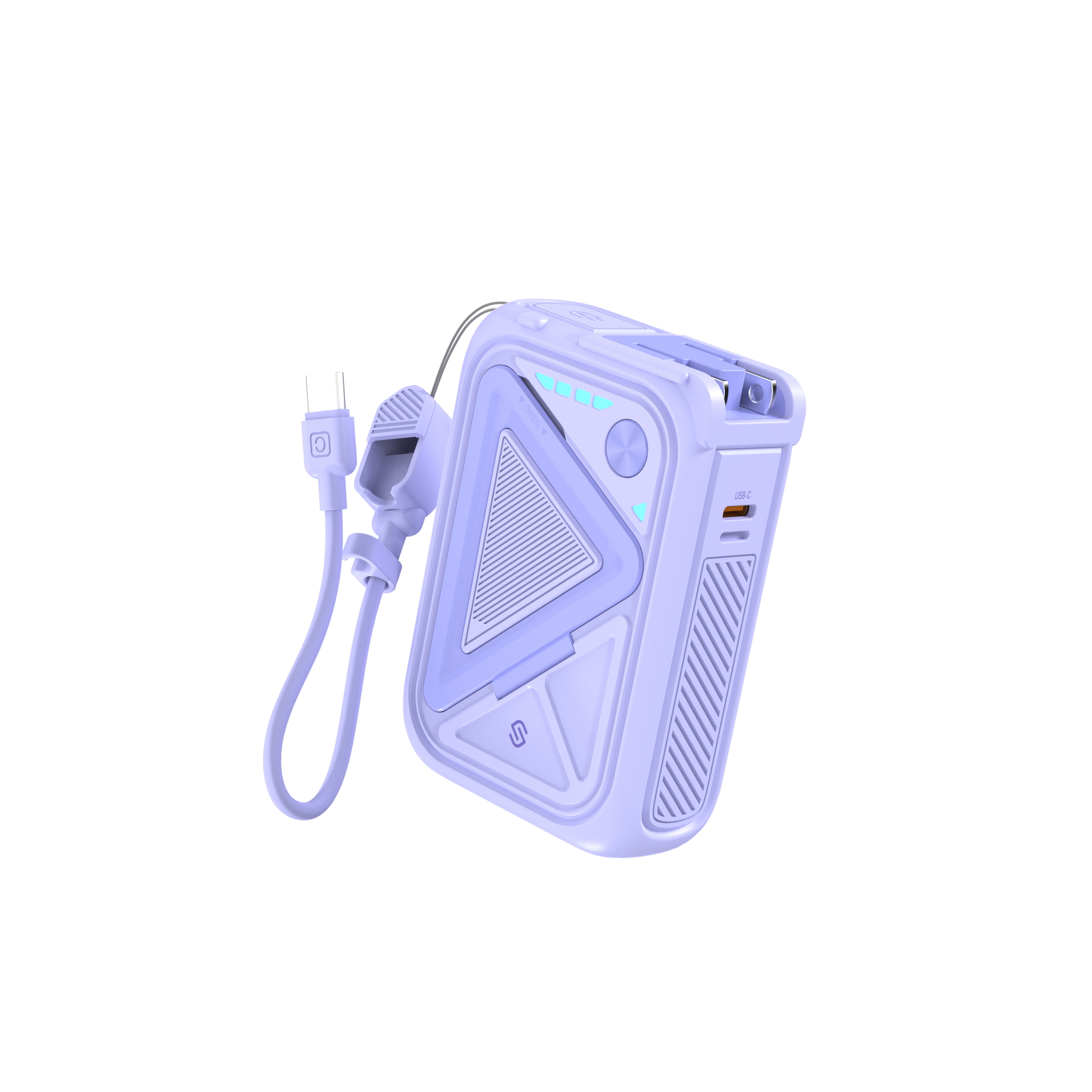 SEEK 全能充10合1行動電源10000mAh-紫