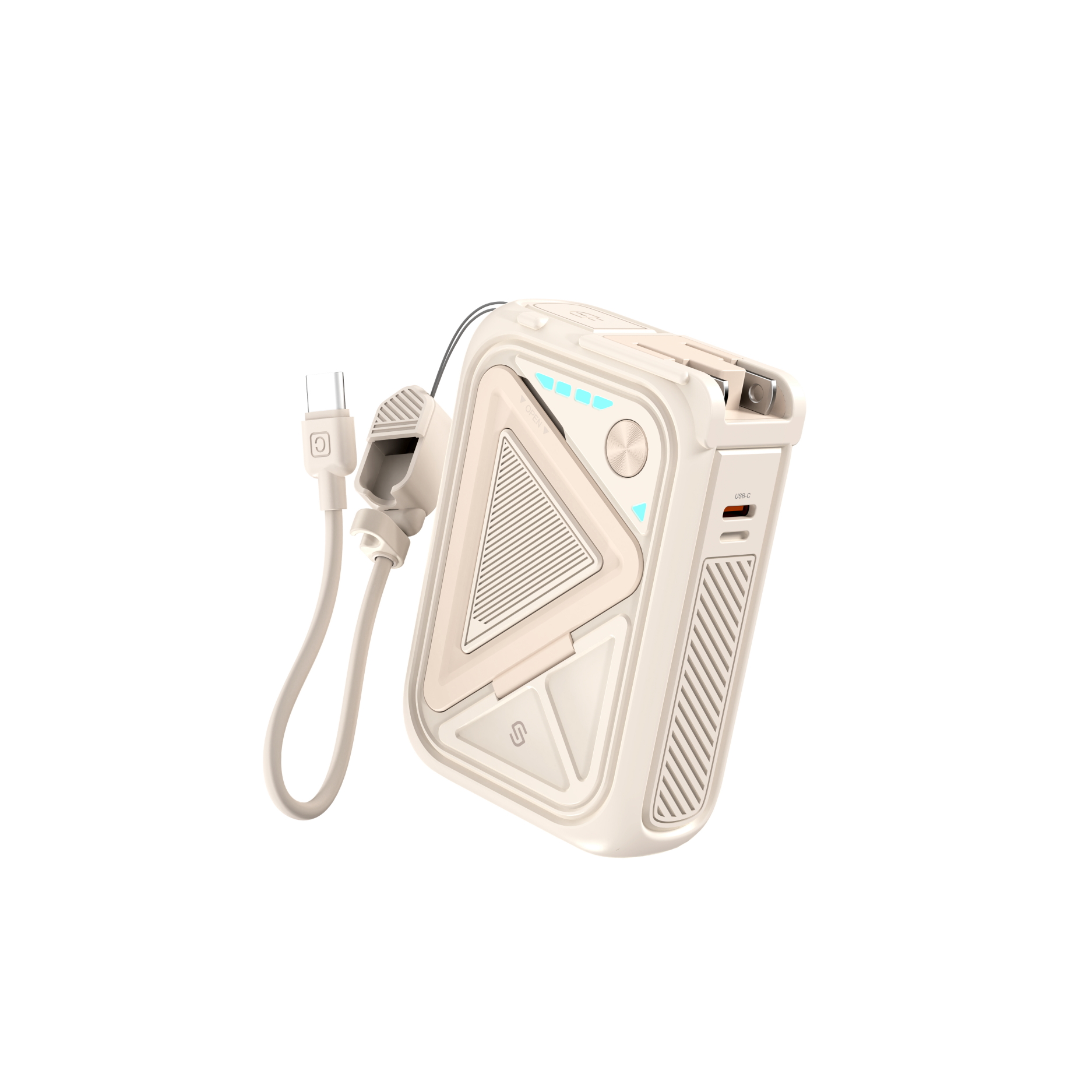 SEEK 全能充10合1行動電源10000mAh-奶茶