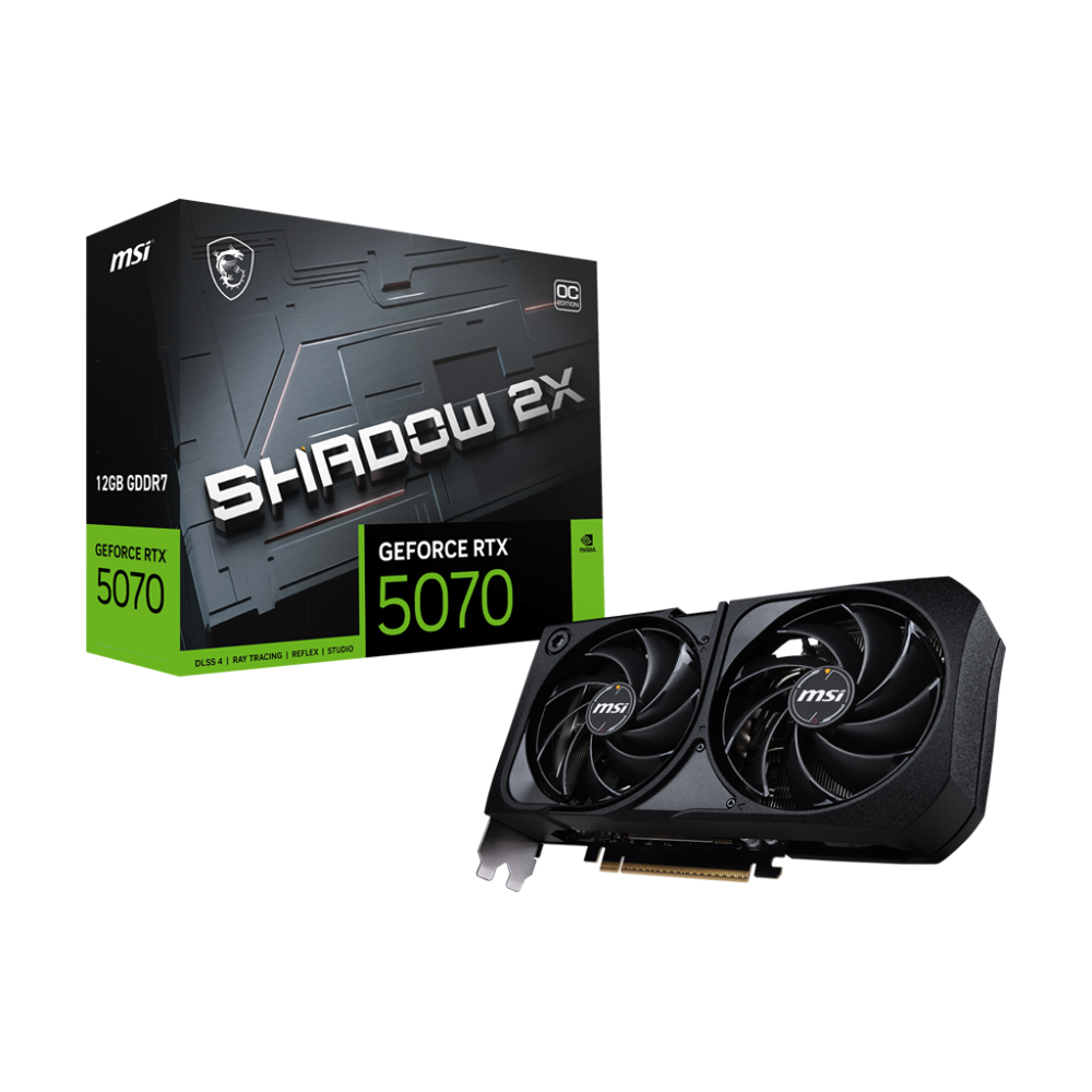 微星RTX 5070 12G SHADOW 2X OC顯示卡 (GeForce RTX5070/12GB/GDDR7)