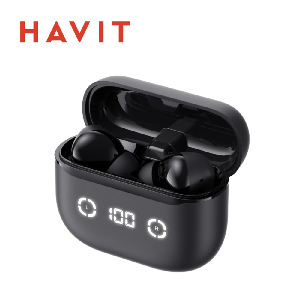 Havit 25dB重低音ANC藍牙耳機-黑