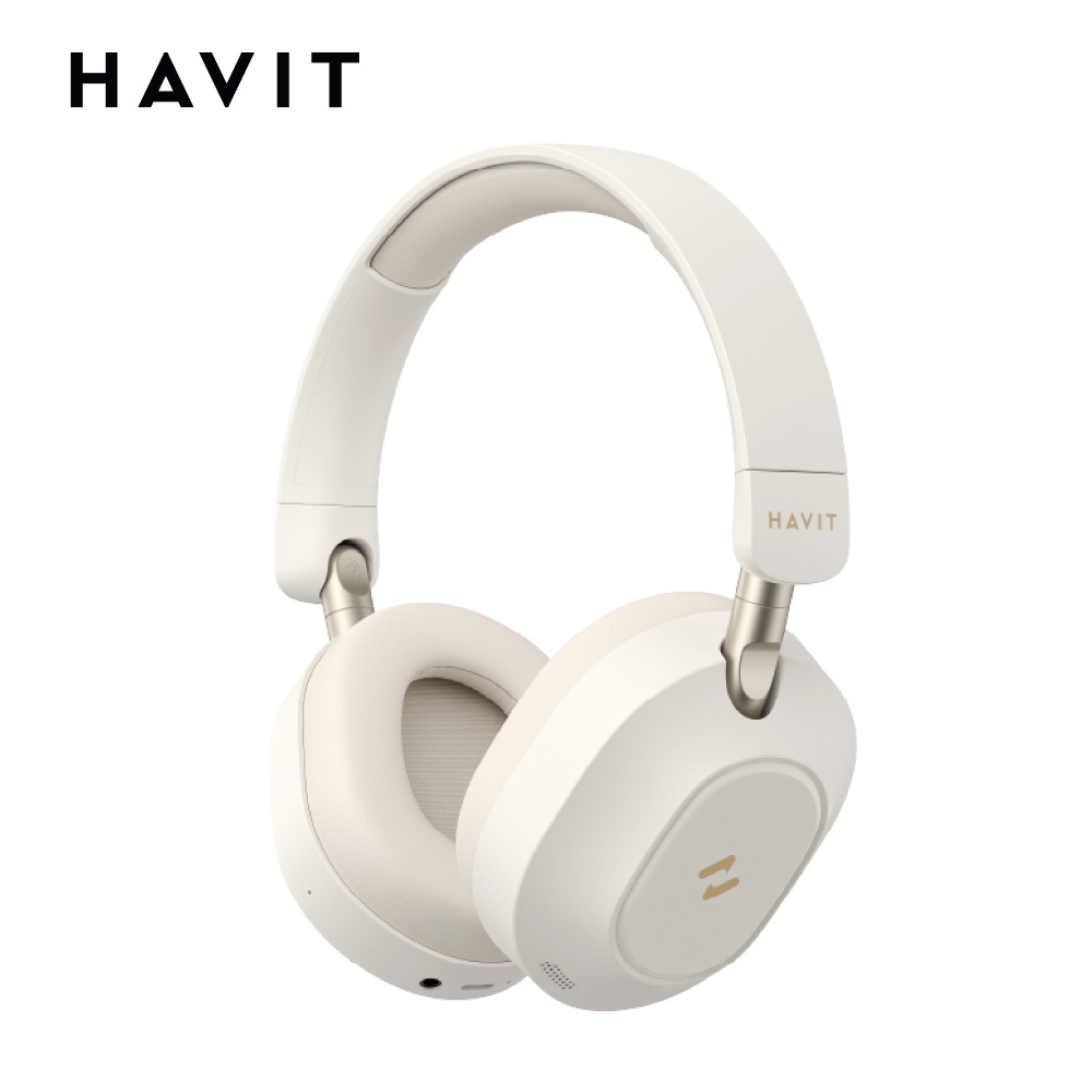 Havit 長續航靜界ANC藍牙耳罩式耳機-白