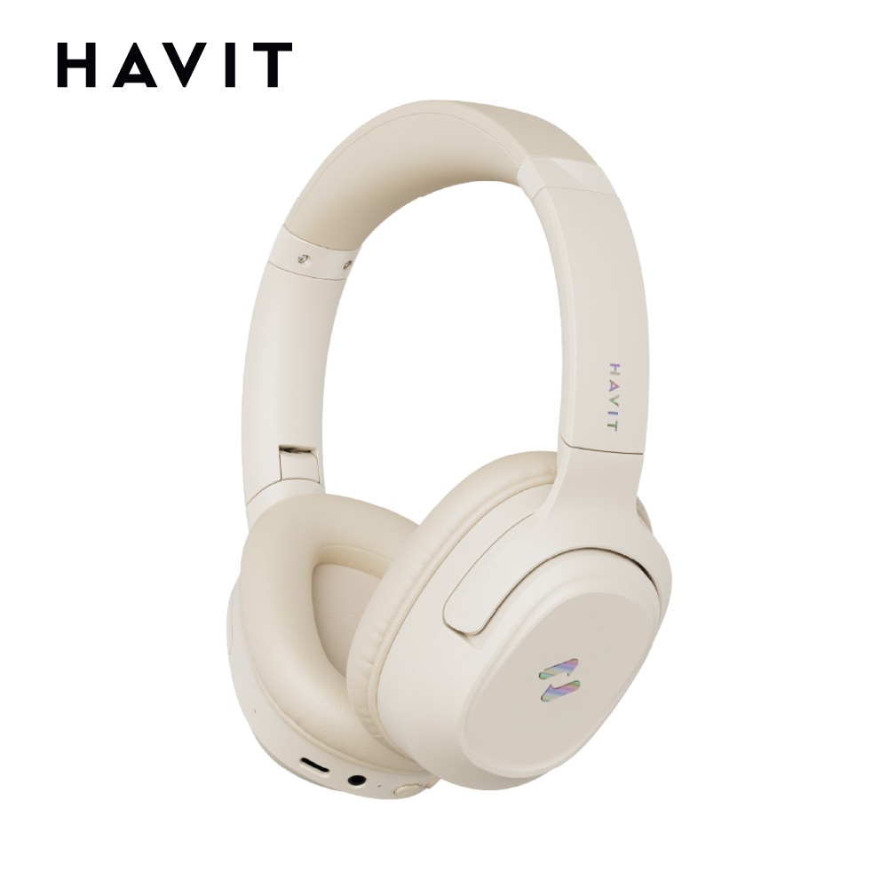 Havit 旋轉折疊180度耳罩式耳機-白