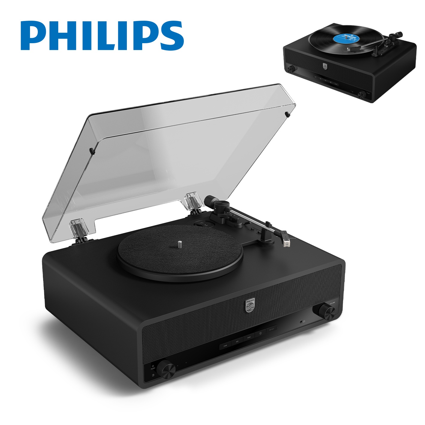 PHILIPS TAV3000 百年紀念黑膠唱片藍牙音箱