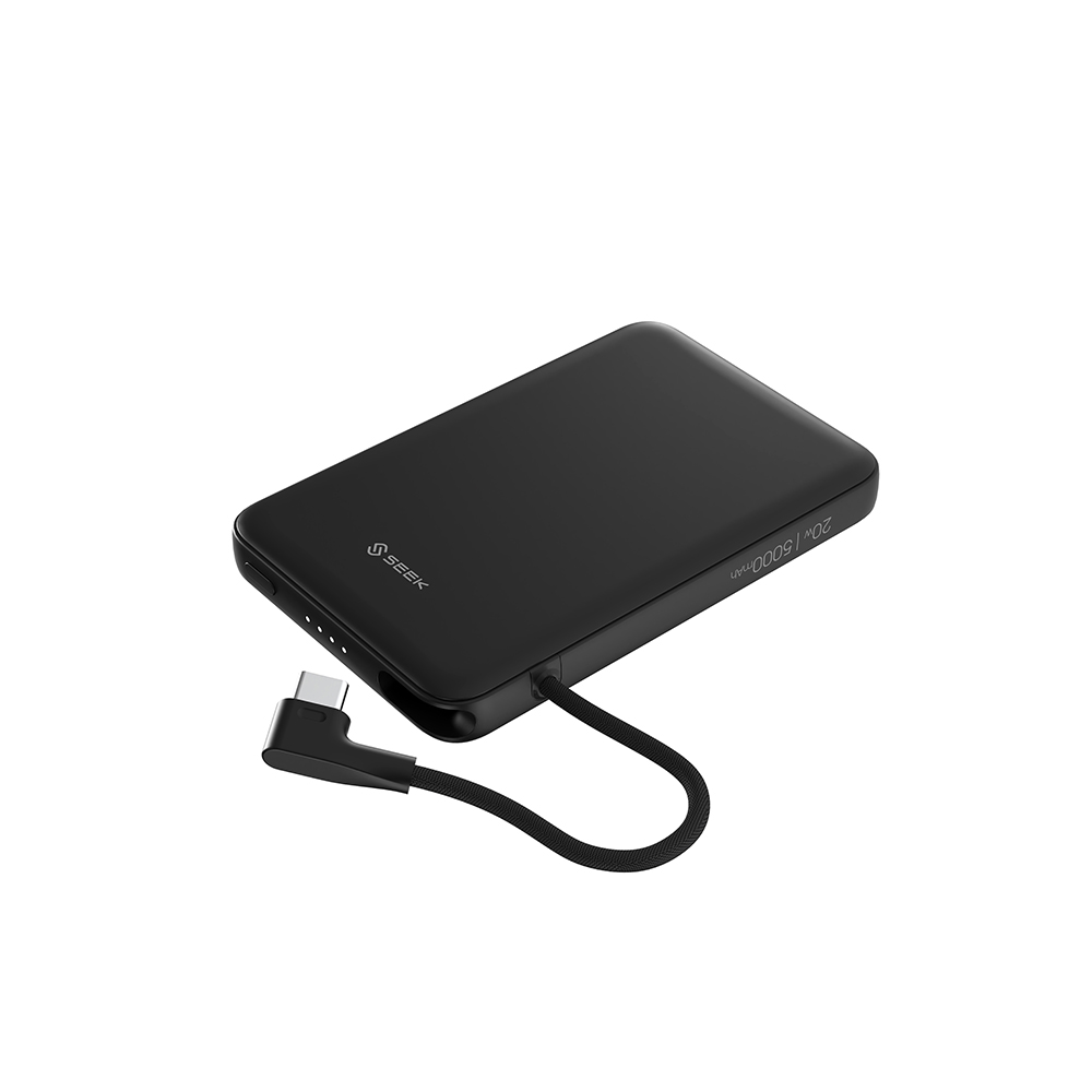 SEEK 二合一磁吸充行動電源5000mAh-黑