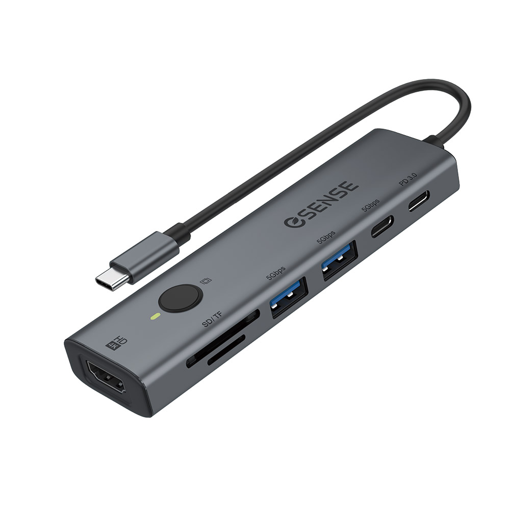 Esense UC127 7合1Type-C多功能集線器
