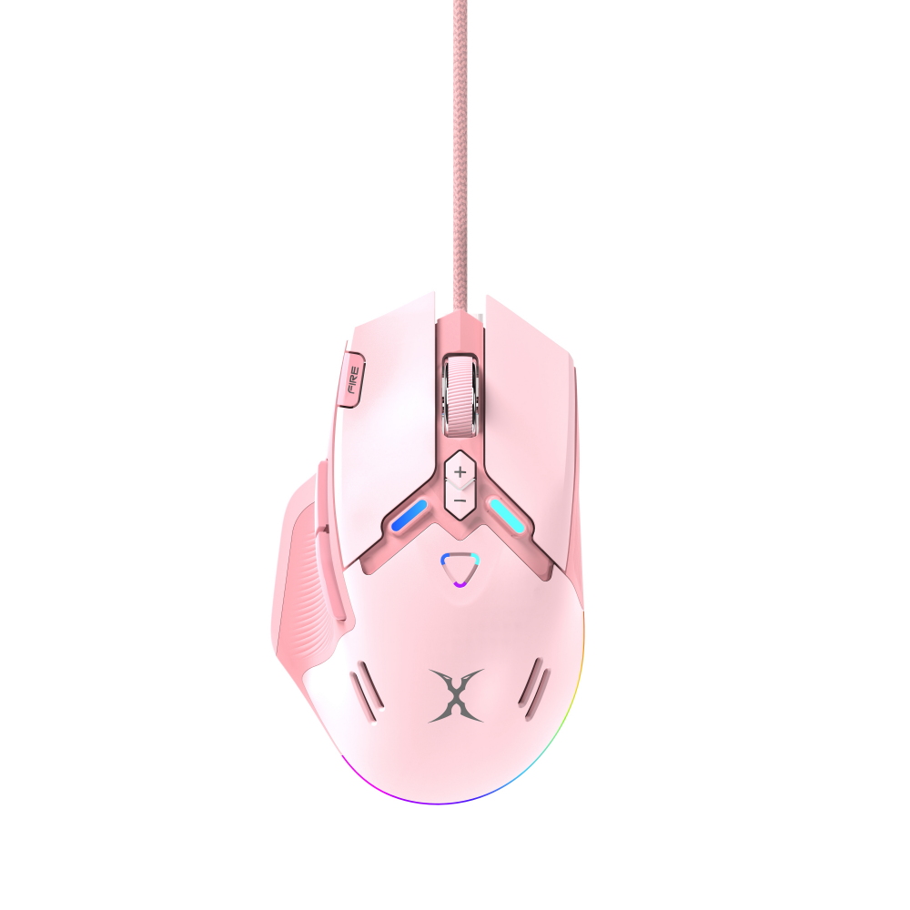 FOXXRAY風隼10鍵全自訂電競滑鼠-粉